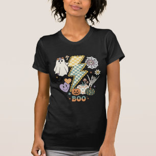 Spoken Geest Bliksemflits Skelet Hand Pompoenen T-shirt