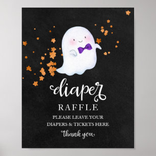 Spoken Halloween Baby Shower Luier Raffle Bord Poster
