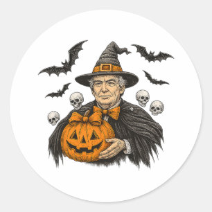 Spoken Halloween Spooky Boo Zombie Pompoen Skeleto Ronde Sticker