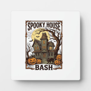 Spoken Huis Feest Vintage Gravure Halloween Ontw Fotoplaat