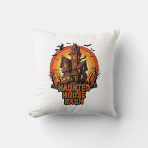 Spoken Huis Feest Vintage Gravure Halloween Ontw Kussen