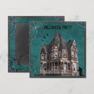 Spoken Huis Halloween Kaart