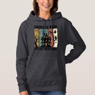 Spoken Huis Halloween Vintage Gravure Spooky D Hoodie