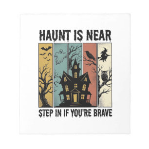 Spoken Huis Halloween Vintage Gravure Spooky D Notitieblok