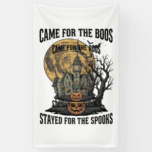 Spoken Huis Halloween Vintage Gravure Spooky T Spandoek