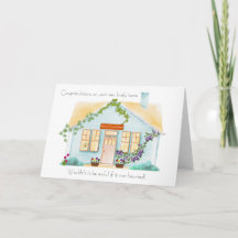 Spoken huis nieuwe thuis felicitaties.