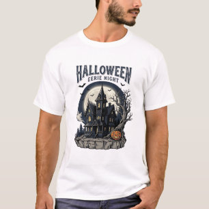 Spoken Huis T-shirt Vintage Gravure Griezelig Seiz