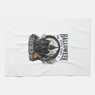 Spoken Huis T-shirt Vintage Gravure Griezelig Seiz Theedoek