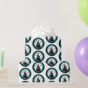 Spoken Huis Volle Maan Vleermuizen Prettig Hallowe Cadeaupapier