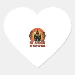 Spoken Huis Wees Bang Vintage Halloween Ontwerp_1 Hart Sticker