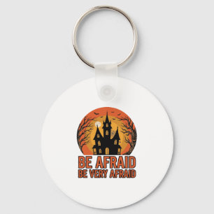 Spoken Huis Wees Bevreesd Vintage Halloween Ontwer Sleutelhanger