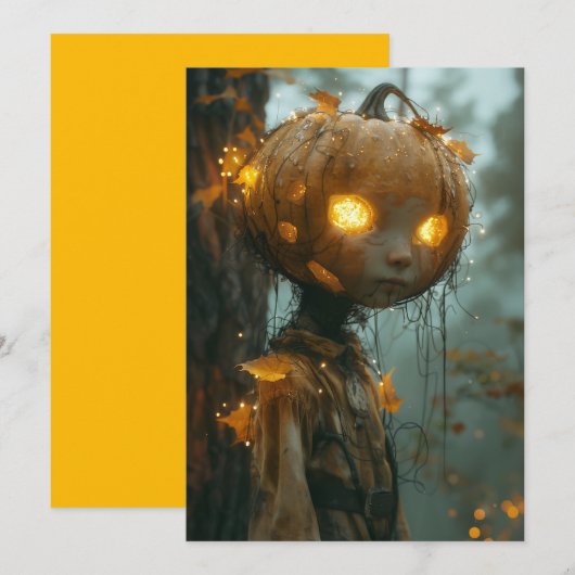 Spoken: Huiveringwekkende Pumpkin Head Kaart (Voorkant / Achterkant)
