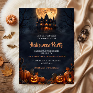 Spoken Mansion Halloween-feest Kaart