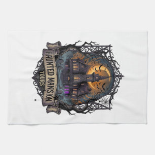Spoken Mansion Toeren Halloween Gotische Huis Cres Theedoek
