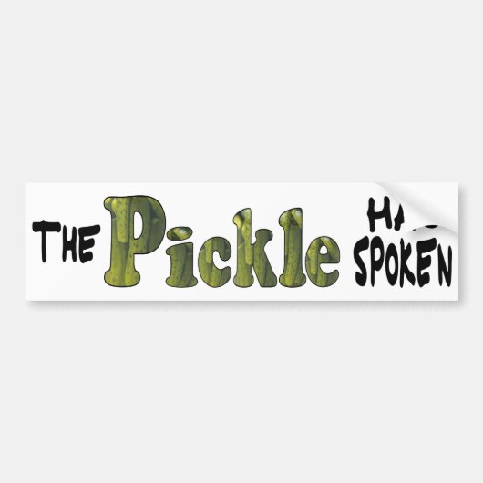 Spoken Pickle Bumpersticker (Voorkant)