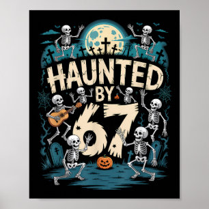 Spoken Six Seven 6 7 Meme 67 Skelet Hand Hallow Poster