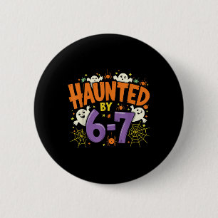 Spoken Six Seven 6 7 Meme 67 Skelet Hand Hallow Ronde Button 5,7 Cm