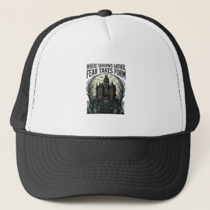 Spoken T-shirt met spookhuis Citaten Vintage Gotis Trucker Pet
