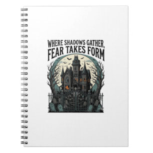 Spoken T-shirt Over Geest Huis Vintage Gotische Ke Notitieboek