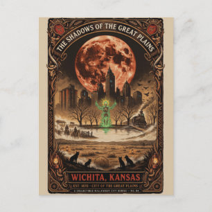 Spoken Wichita, Kansas Vintage Horror Reizen Briefkaart
