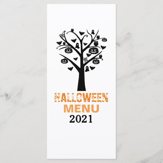 Spokenbos Halloween-menu Menu (Voorkant)