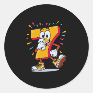 Spokende 67 Grappige Zieke Zeven Meme Halloween Ko Ronde Sticker