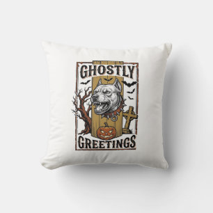 Spokende Begroetings T-shirt Vintage Gravure Hallo Kussen