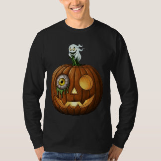 Spokende Geest & Druppelende Oogbal Jack-O-Lantern T-shirt