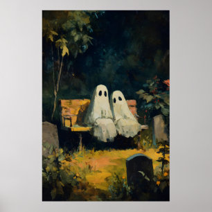 Spokende geesten Graf Print, Begraafplaats Poster, Poster
