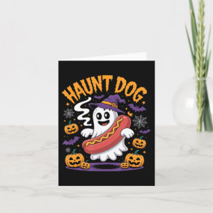 Spokende Hond Geest Hotdog Halloween Grappig Griez Kaart
