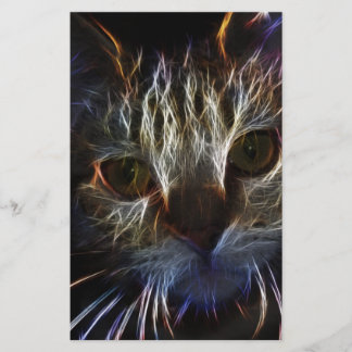 Spokende kattengezichtskunst, gemaakt van licht - 