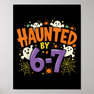 Spokende Zes Zeven 6 7 Meme 67 Skelet Hand Hallow Poster