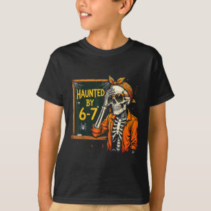 Spokende Zes Zeven 6 7 Meme 67 Skelet Hand Hallow T-shirt