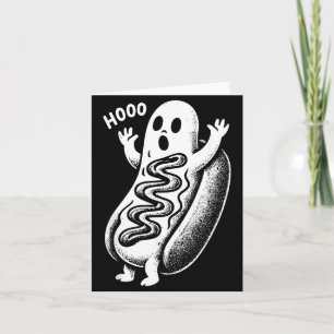 Spokengeest Hotdog Halloween Grappig Foodie Kaart