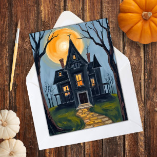 Spokenhuis Eng Halloween Feestdagenkaart