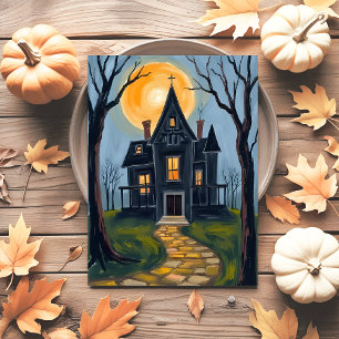 Spokenhuis Enge Halloween Feestdagenkaart