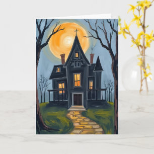 Spokenhuis Enge Halloween Kaart