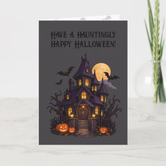 Spokenhuis – Halloween-ontwerp 🎃 Kaart
