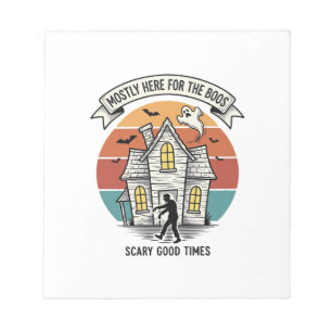 Spokenhuis T-shirt Grappig Vintage Halloween Bang Notitieblok