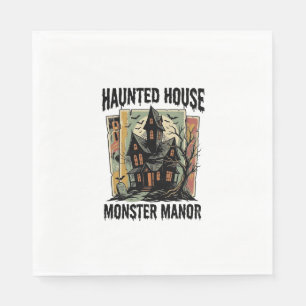 Spokenhuis T-shirt Vintage Monster Manor Design Servet
