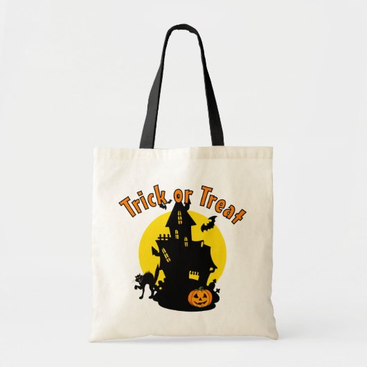 Spokenhuis Trick or Treat Halloween Zak Tote Bag (Voorkant)