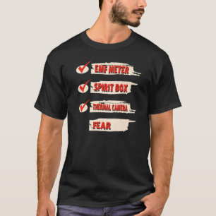Spokenjager Checklijst EMF-meter Paranormaal Onder T-shirt