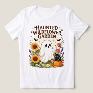 Spokenstille Tuin Met Cute Geest Halloween Tri-Blend Shirt