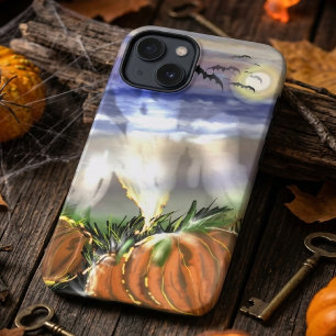 Spokenstrand Met Een Geest En Pompoenen iPhone 13 Hoesje