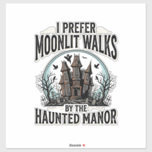 Spokenwandelingen Grappige Vintage Halloween T-shi Sticker