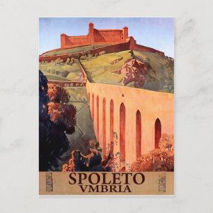 Spoleto, middeleeuwse vesting, Umbrië, Italië Briefkaart