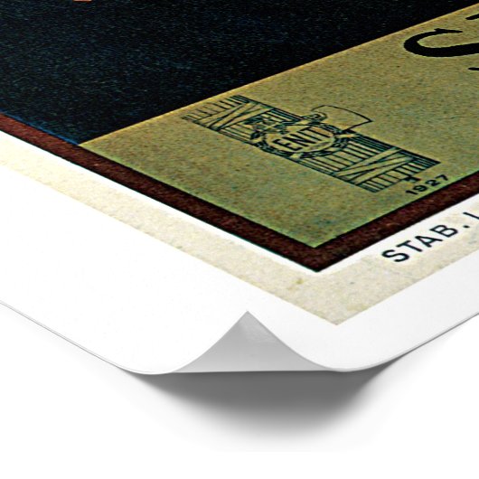  Spoleto Umbria 1920s Italiaanse reis Poster (Hoek)