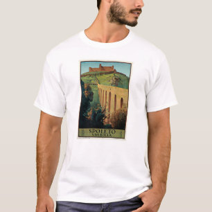 Spoleto Umbria Italy Vintage Travel Poster Art T-shirt