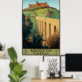 Spoleto Vmbria Vintage Travel Poster (Thuiskantoor)