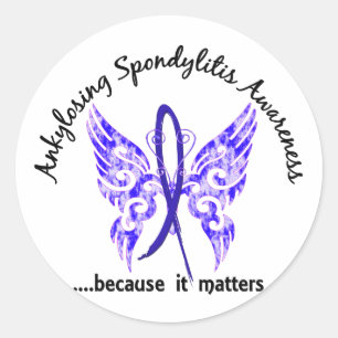 Spondylitis ankylopoetica Boterfly 6.1 Ronde Sticker